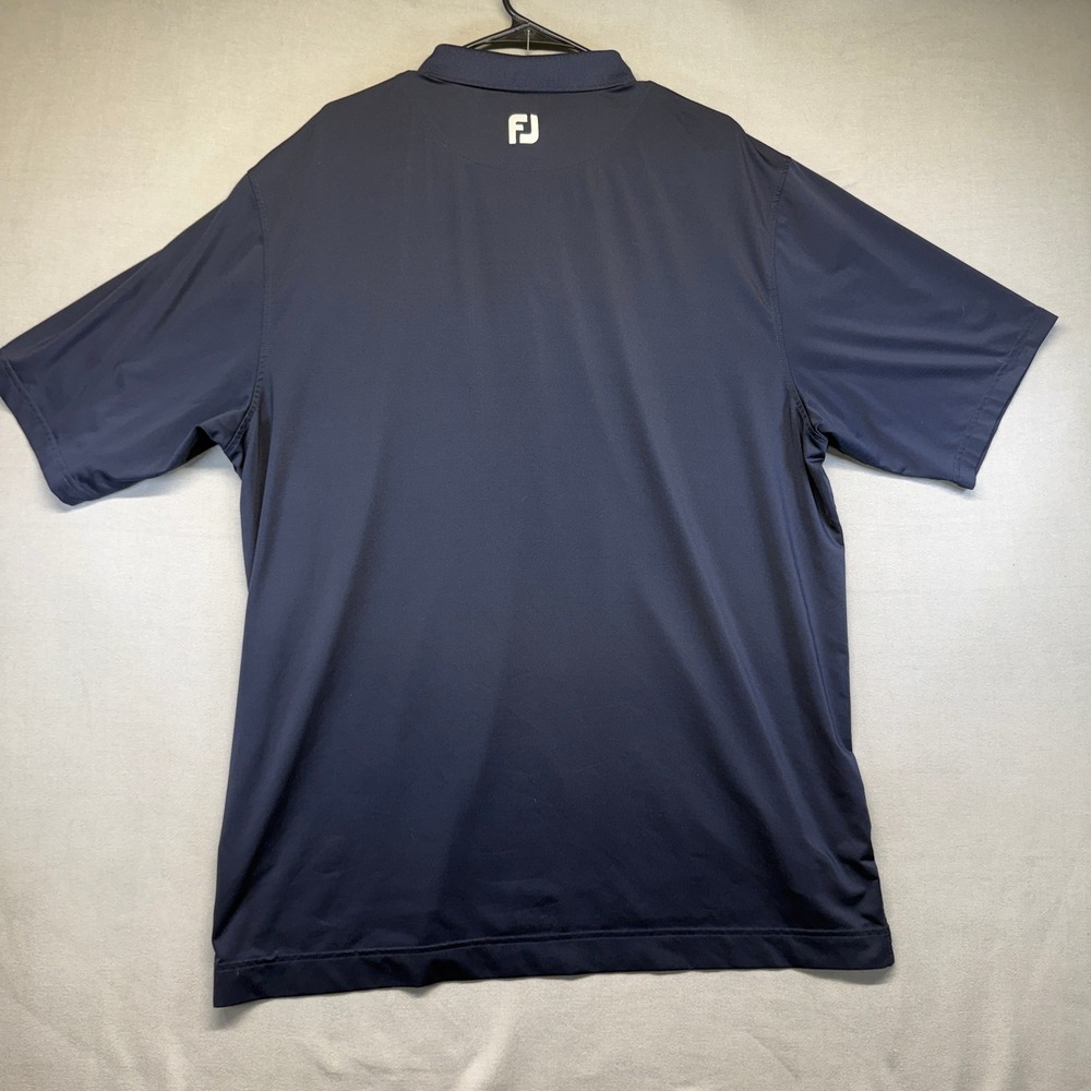 FootJoy Titleist Golf Polo Mens XL Navy Blue China Performance Short Sleeve Logo - Picture 2 of 11